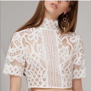 Ivory Lace Cropped Top | keepsake the label